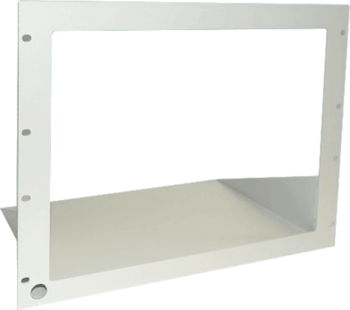 Front panel 19"- 6HE, complete with supporting tray
